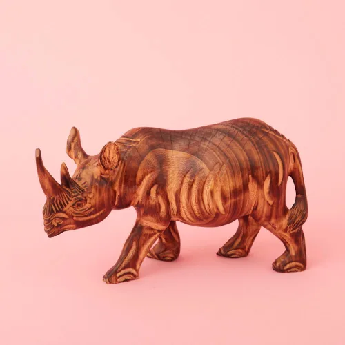 Vista 8 de Estatua Alta de Jirafa de Madera, Estatuas, Figurillas de Animales, Acentos de Decoración del Hogar, Sala de Estar, Oficina, Escritorio, Mesa