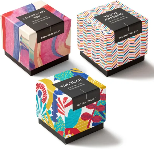 Vista 24 de Compendium ThoughtFulls - Tarjetas desplegables, paquete de 4 unidades de You're Awesome, You Matter, You're Wonderful, Yay You, 120 tarjetas
