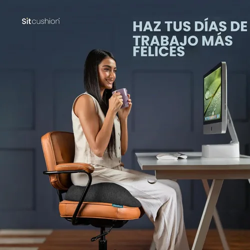 Vista 3 de Cojín de asiento de alivio de presión para dolor de coxis, ciática y almohada de coxis Extra Large Office Chair Cushion for Healthy Sitting