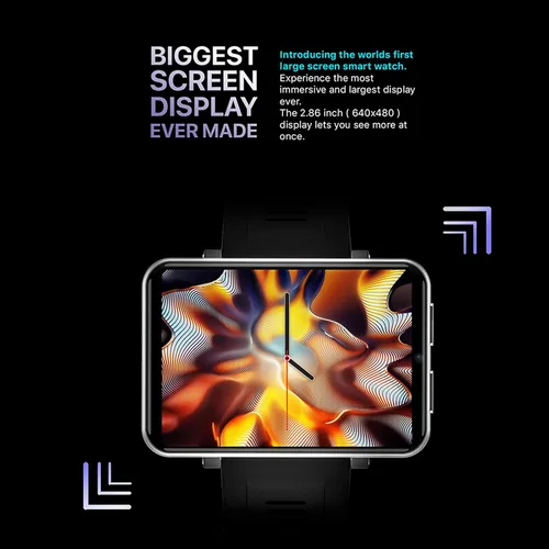 Vista 2 de Docooler DM100 4G Reloj inteligente deportivo WiFi GPS BT Smartwatch 2.86 pulgadas Pantalla táctil 16GB/32GB Reproductor de música Llamada