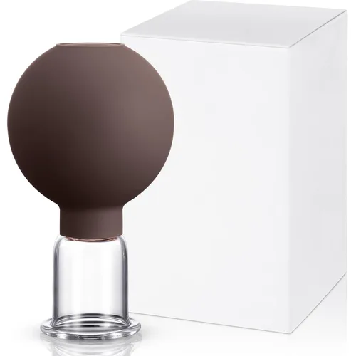 Vista 25 de Nuanchu Taza de ventosas faciales de vidrio, taza de silicona para masaje, succión al vacío, para cuerpo, cara, pierna, brazo, espalda, hombro, Negro