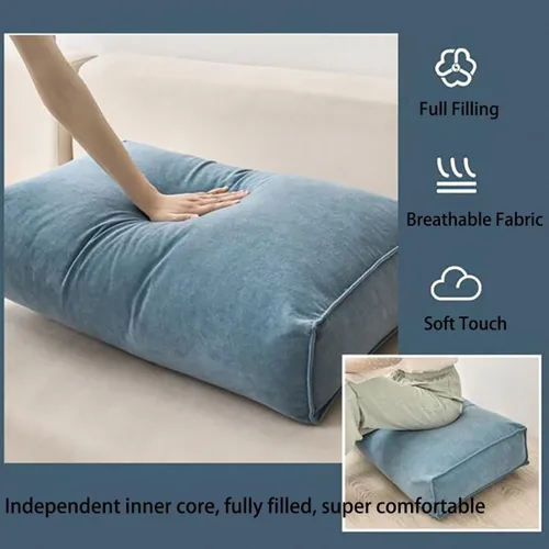 Vista 2 de Almohada de lectura rectangular Cojín de apoyo para la espalda, almohada de cabecero, cojín de respaldo suave, cojín de respaldo suave, almohada