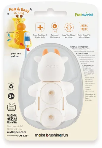 Vista 6 de Soporte de cepillos de dientes Flipper Animal World, Vaca