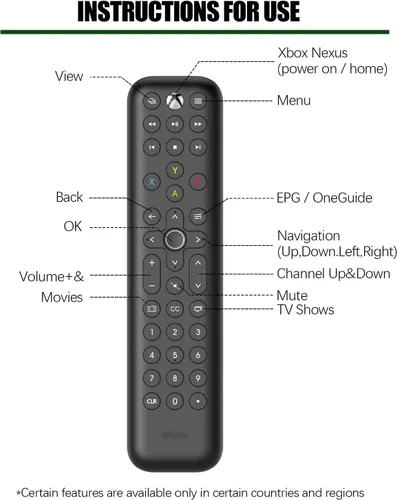 Vista 3 de 8Bitdo - Control remoto multimedia para Xbox One Xbox Series X y Xbox Series S negro edición larga