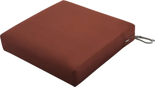 Vista 65 de Classic Accessories Ravenna - Cojín de asiento de patio resistente al agua de 21 x 19 x 5 pulgadas, verde azulado, cojín de sofá de dos plazas