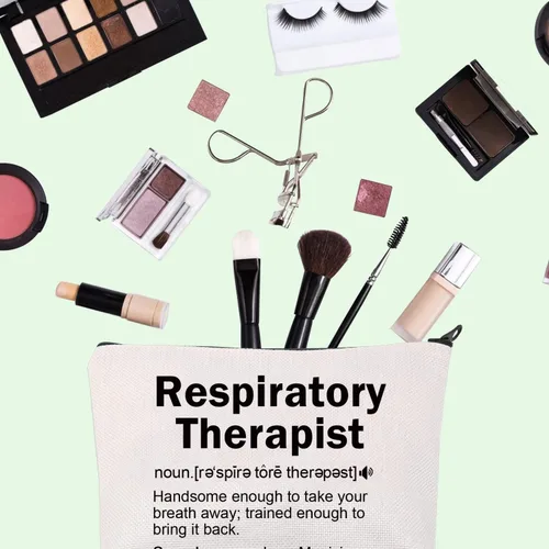 Vista 3 de FOTAP Regalos para terapeuta respiratorio para terapeuta respiratorio, bolsa de maquillaje RT, regalos de graduación, personal médico, bolsa