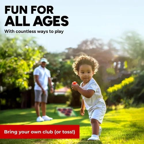 Vista 6 de Juego de Golf Pong, Juego Jumbo para Patio Trasero, Juego de Golf de Astillado Portátil para Interior-Exterior, Regalo de Golf para Hombres, Mujeres