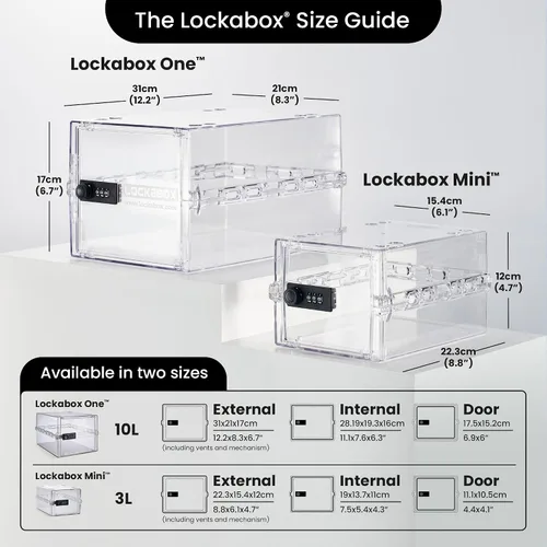 Vista 5 de Lockabox One™ Caja de Seguridad Premium Caja de Seguridad con Cerradura de Combinación Mediana para Alimentos, Medicamentos y Seguridad