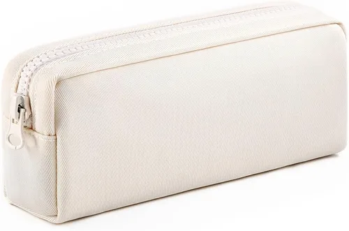 Vista 8 de Estuche para lápices de gran capacidad, bolsa de color puro para bolígrafos con cremallera, bolsa de almacenamiento estacionaria para oficiales Negro