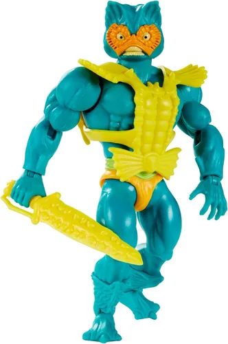 Vista 3 de Figura de acción de Masters of The Universe Origins Mer-Man de 5.5 pulgadas, figura de batalla para contar historias y exhibición, regalo para niños