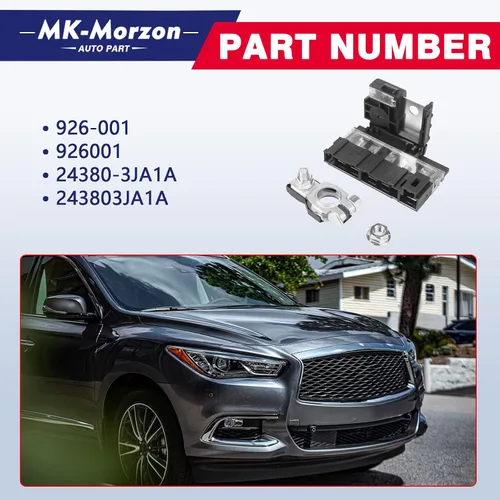 Vista 2 de 926-001 Kit de terminales de fusible de batería positiva compatible con Infiniti JX35 QX60 Nissan Altima Maxima Murano Rogue Reemplaza# 24380-3JA1A