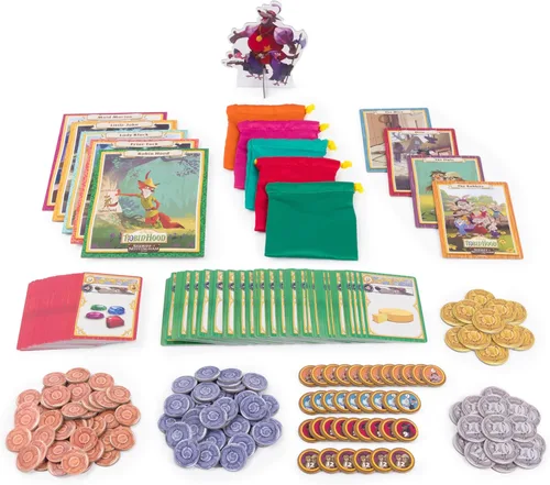 Vista 9 de Spin Master Games, Disney Robin Hood Sheriff of Nottingham, juegos de mesa familiares, juegos de mesa Disney para noche familiar, 3-5 jugadores