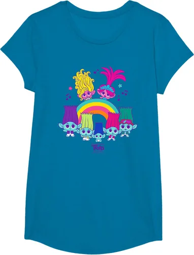 Vista 29 de Camiseta DreamWorks Trolls Band Together BroZone Poppy Viva Rainbow Negro