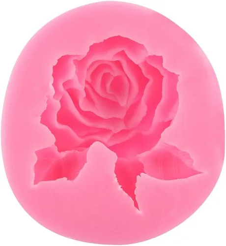 Vista 6 de Molde de silicona rosa para fondant, grado alimenticio de 3.1 x 3.0