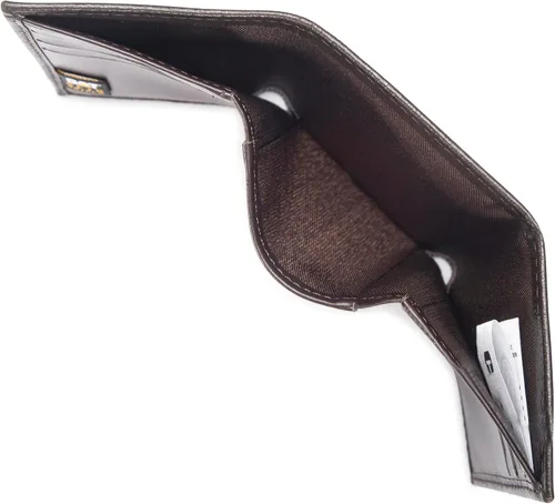 Vista 6 de Caterpillar Billetera triple de cuero para hombre con ventana de identificación
