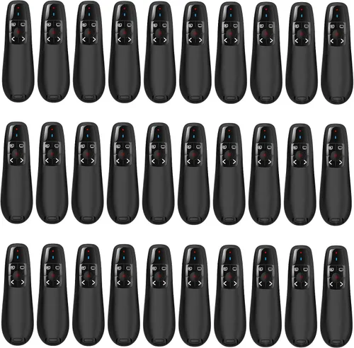 Vista 12 de Presentador inalámbrico de presentación remota Clicker: USB tipo C PowerPoint Clicker con puntero rojo Control PPT de largo alcance - Avanzador