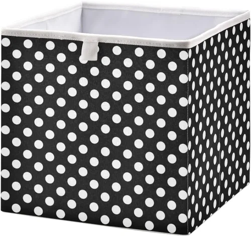 Vista 15 de CaTaKu Bats Star - Cubos de almacenamiento plegables de tela de 11 pulgadas con diseño de estrella, color negro, cajas de almacenamiento plegables