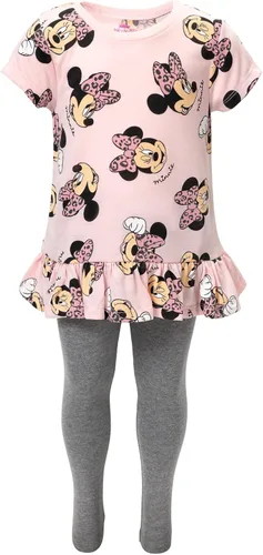 Vista 4 de Disney Minnie Mouse Fashion Graphic Camiseta y Leggings Set