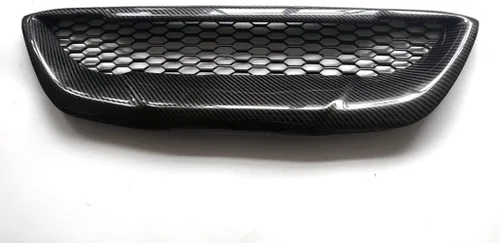 Vista 5 de Nueva parrilla delantera de fibra de carbono compatible con Hyundai Genesis Coupe 2009-2012 (estilo A)