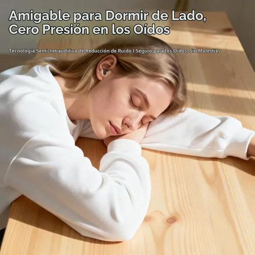 Vista 4 de Xmenha Flat Sleep - Mini auriculares invisibles pequeños y diminutos inalámbricos Bluetooth auriculares para dormir, audífonos micro más pequeños