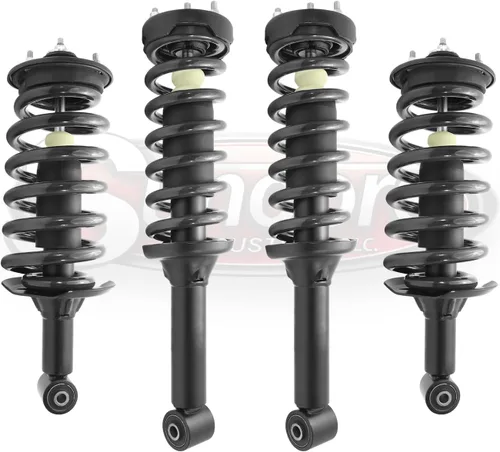 Vista 6 de SUNCORE - Suspensión de conducción neumática delantera y trasera para completar puntales Kit de conversión de repuesto para Land Rover LR3 2005-2009