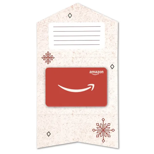 Vista 2 de Amazon Physical Gift Card Mini Envelope, Christmas Mini sobre rojo y dorado