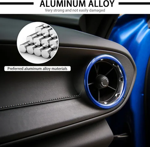 Vista 5 de JWWY para Camaro Anillo de Protección de Salida de Ventilación de Aire de Aire Acondicionado para 2017-2025+ Chevy Camaro Accesorios