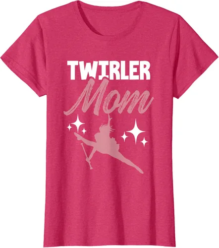 Vista 12 de Twirler Mom Baton Twirl Mother Majorette Twirling Camiseta, Negro, S