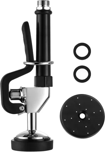Vista 10 de Válvula rociadora de fregadero comercial con manguera: iVIGA 38" Manguera de pulverización de cocina comercial flexible de acero inoxidable