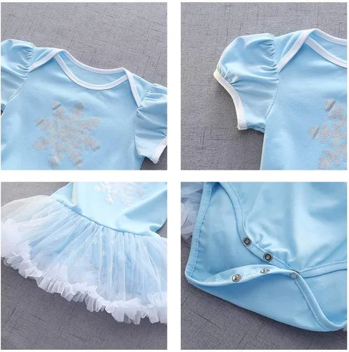 Vista 4 de Disfraz de princesa para bebé y niña, traje de cumpleaños, vestido tutú con diadema para Halloween, fiesta de Navidad