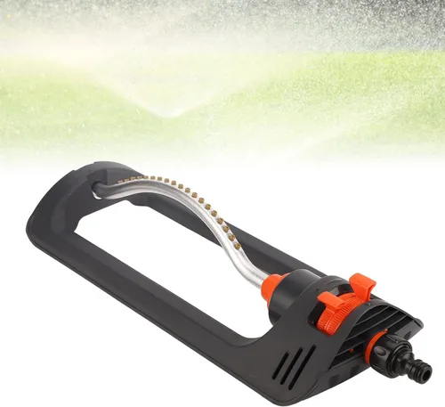Vista 5 de Rociador oscilante automático para césped con 19 boquillas, rociador de agua lateral izquierdo, derecho y medio, ideal para jardín en casa, patio