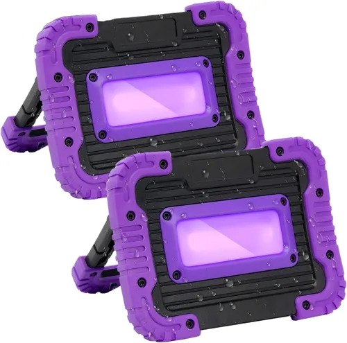 Vista 8 de Luz Negra Recargable, Luz Negra Alimentada por Batería, Luz Negra UV Inalámbrica de 395nm para Fiesta de Neón Brillante, Brilla en la Oscuridad