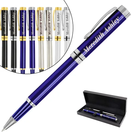 Vista 12 de Aolun Bolígrafos personalizados, bolígrafo grabado personalizado, perfecto para cumpleaños, negocios, fiestas con nombre, eslogan o logotipo, tinta