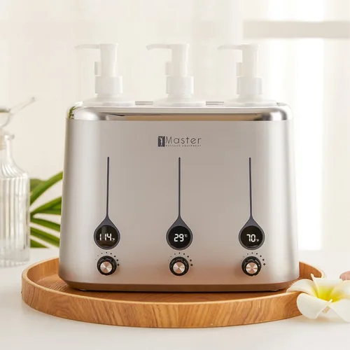 Vista 11 de Master Massage Aceite de masaje de tres botellas, loción, calentador de crema con botellas vacías, dispositivo de calefacción de crema de masaje