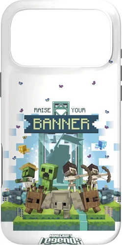Vista 22 de Minecraft Legends Raise Your Banner Mobs Group Shot - Carcasa para iPhone 17
