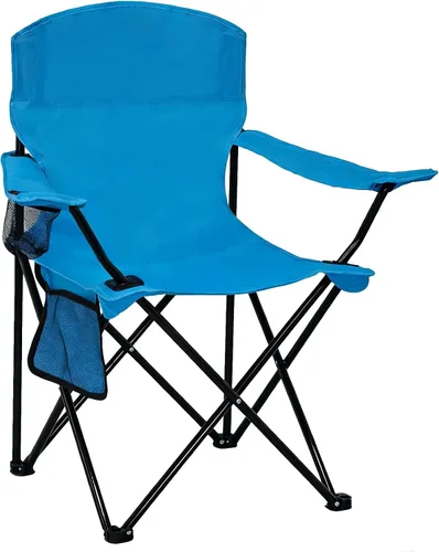 Vista 12 de Silla plegable para acampar con portavasos y bolsa de almacenamiento lateral, capacidad de 300 libras, ligera, respaldo alto, portátil para playa