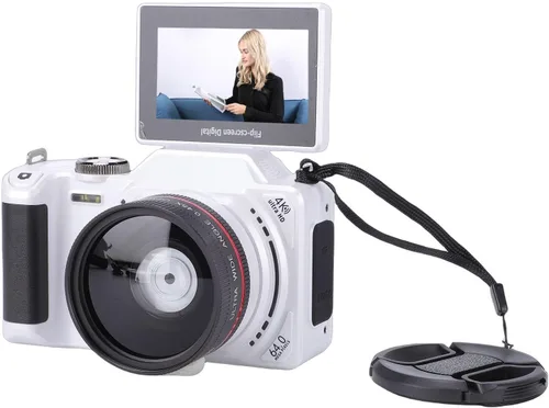 Vista 11 de EBTOOLS Cámara digital 4K, 64Mp, pantalla abatible de 3 pulgadas, rotación de 180, zoom digital 18X, enfoque automático, grabación de video, gran