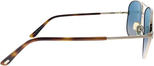 Vista 3 de Tom Ford Clark TF 823 28P Oro Rosa Metal Aviador Gafas De Sol Azul Gradiente