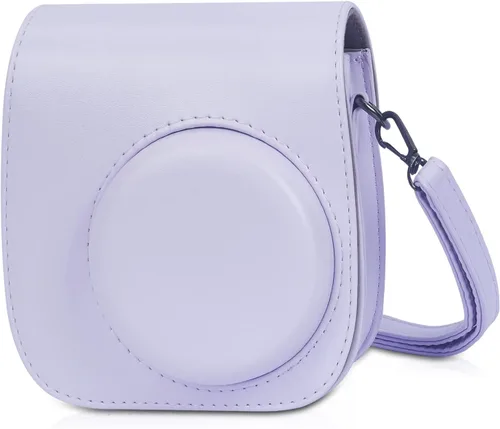 Vista 11 de Phetium Instant Mini 12 - Funda protectora para cámara compatible con Instax Mini 12 11, bolsa de piel sintética con bolsillo y correa de hombro