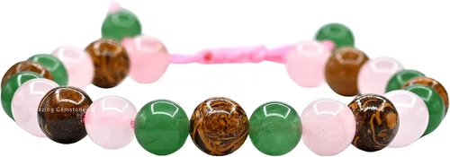 Vista 13 de Amazing Gemstone Pulsera de control de ira – Howlita Amazonita Lava Juego de pulseras para hombres y mujeres, curativa, calmante, ansiedad, alivio