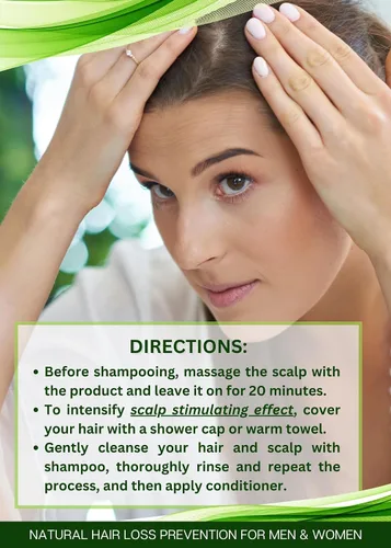 Vista 5 de Tratamiento botánico para el crecimiento del cabello aceite revitalizante para el adelgazamiento del cabello Prevención Pre-champú cuero cabelludo