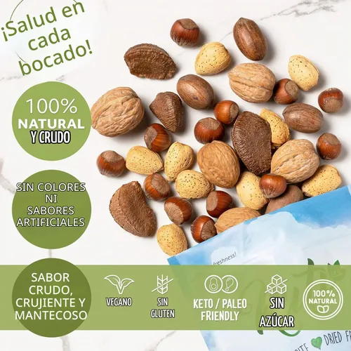 Vista 5 de NUTS U.S. – Nueces Mixtas en Cáscara (Almendras, Nueces, Avellanas, Pacanas, Nueces de Brasil) Sin Colorantes Añadidos y Sin Sabores Artificiales