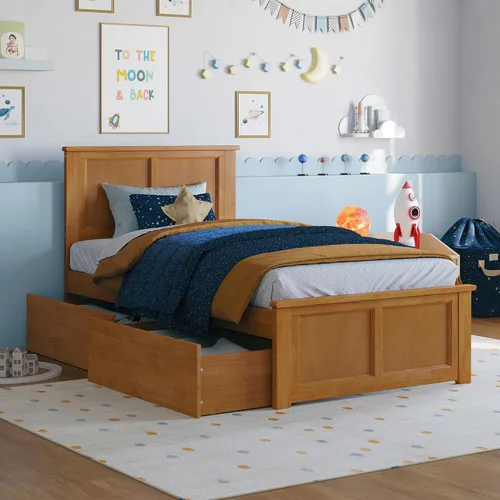 Vista 8 de AFI, Madison - Cama de plataforma de almacenamiento matrimonial con estribo a juego, color espresso