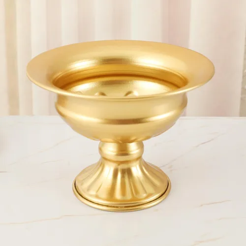 Vista 6 de 8Pcs Gold Compote Vases for Centerpieces, 4.7in Small Flower Vases Dorado