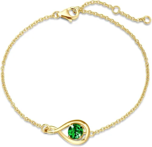 Vista 40 de FANCIME 925 Sterling Silver Infinity Birthstone Bracelets for Women abr-04