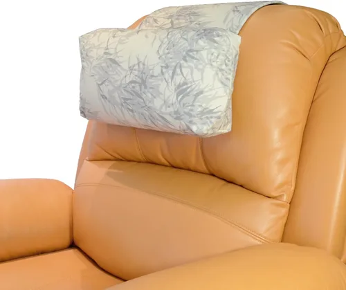 Vista 28 de Almohada antideslizante para la cabeza para reclinables - Cojín de apoyo para el cuello con cubierta de terciopelo para alivio del dolor en el Beige