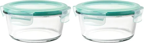 Vista 10 de OXO Good Grips 1 Taza Smart Seal Recipiente hermético de vidrio para alimentos, redondo