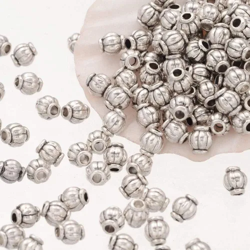 Vista 25 de Megapet - Cuentas espaciadoras de plata antigua estilo tibetano para fabricación de joyas, Metal