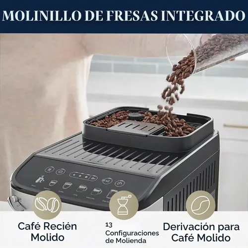 Vista 2 de De'Longhi Magnifica Evo - Máquina de café expreso, espumador de leche