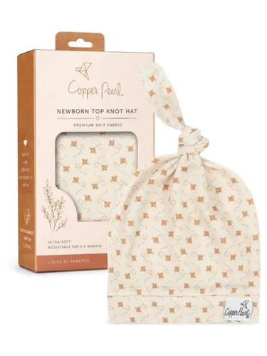 Vista 120 de Gorro de bebé con nudo superior elástico suave "Fern" por Copper Pearl